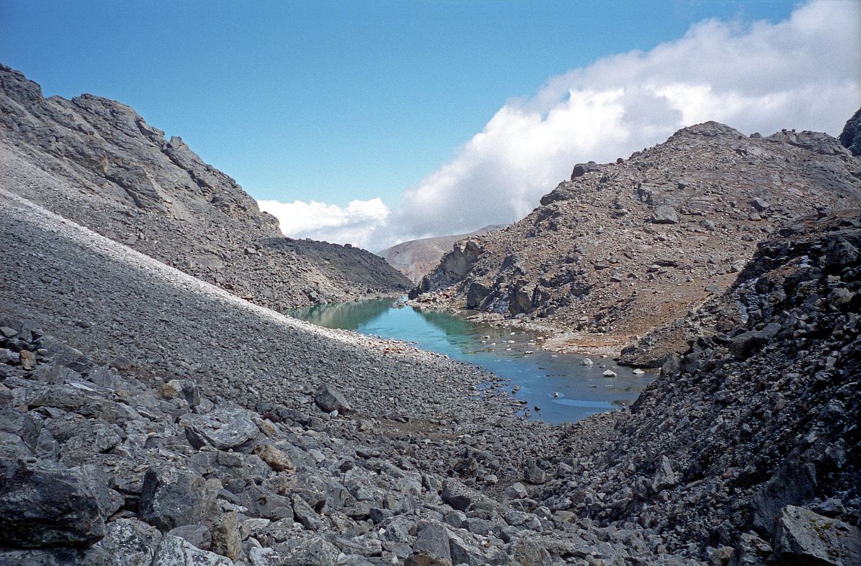 22 Small Pond On The Descent From  Langma La